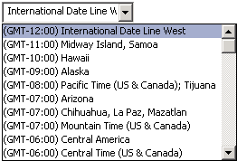 Time zone control