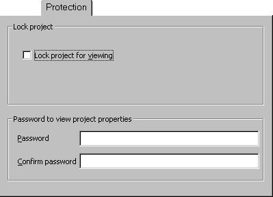 Protection tab