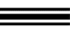 A triple line A thin line above a thick line above a thin line