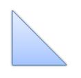 A right triangle shape
