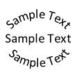 A text shape that resembles a button: