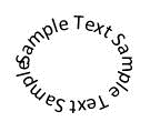 A circular text shape: