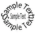A text shape that resembles a button: