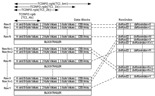 Data organization of the Row Matrix