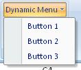 Dynamic menu control with 3 buttons
