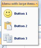 Menu control with 3 large buttons