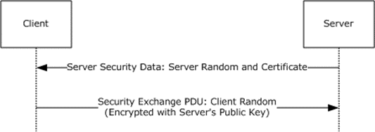 Client and server random value exchange