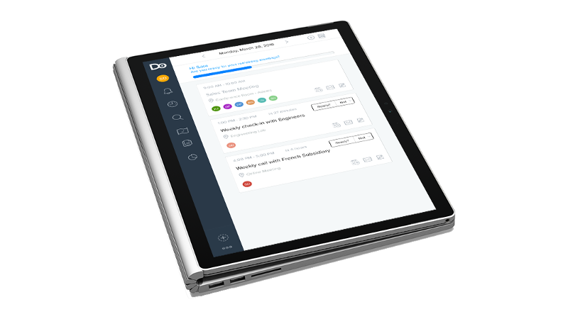 The Do.com app loaded on a tablet.