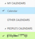 The calendar displayed under PEOPLE'S CALENDARS 1