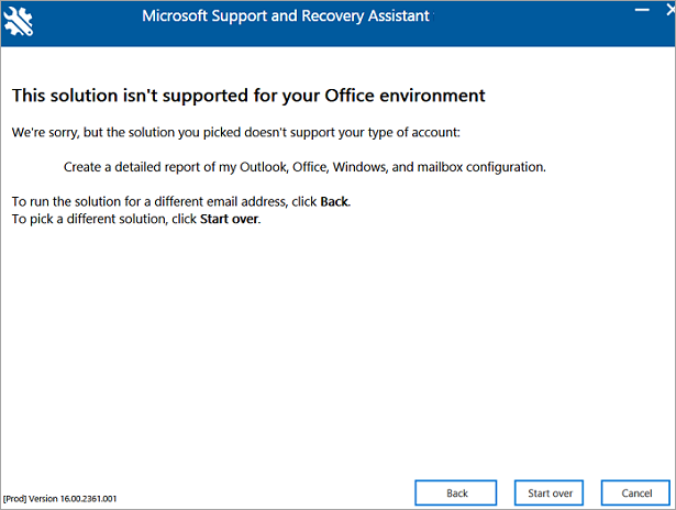 Scan Outlook by using Microsoft Support and Recovery Assistant - Outlook |  Microsoft Learn