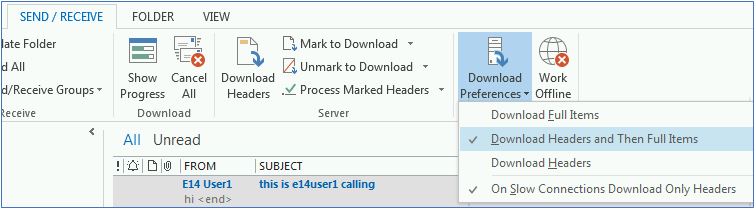 The screenshot for Download Preferences setting