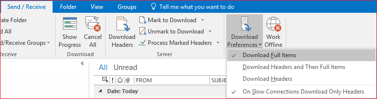 Screenshot of Download Preferences