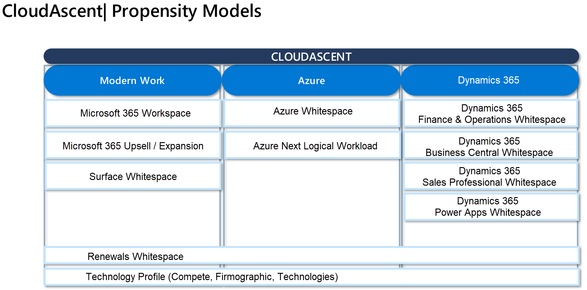 Screenshot of CloudAscent propensity model.