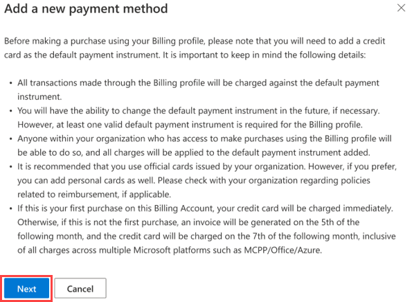 add payment method to microsoft account