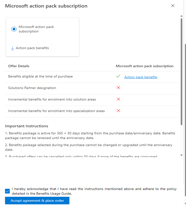 Buy or renew a Microsoft Action Pack - Partner Center | Microsoft Learn