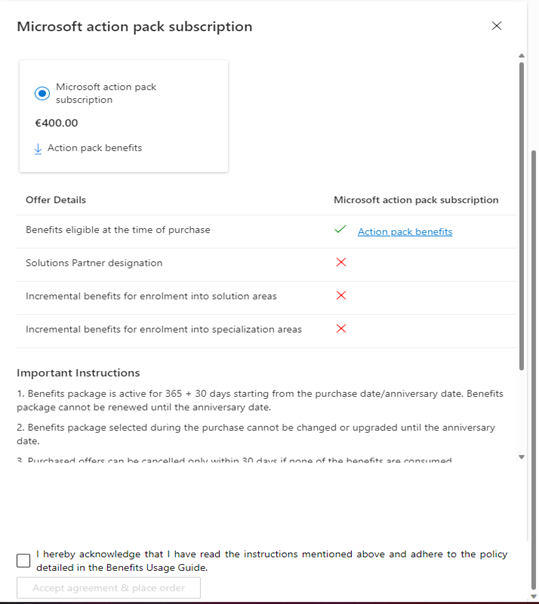 Buy or renew a Microsoft Action Pack - Partner Center | Microsoft Learn