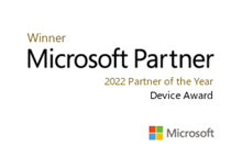 Screenshot of a Partner Center award logo for 2021 Partner of the Year.