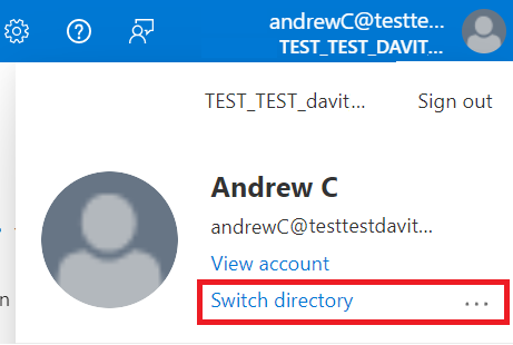 Screenshot of switch directory.