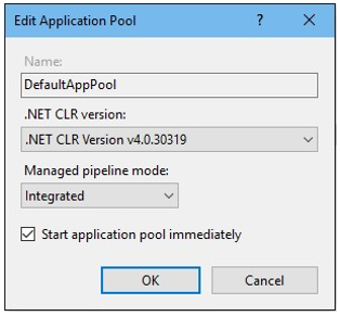 Editing the Application Pool