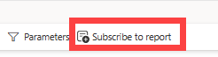Screenshot showing the Subscribe to report button in the Power BI service.