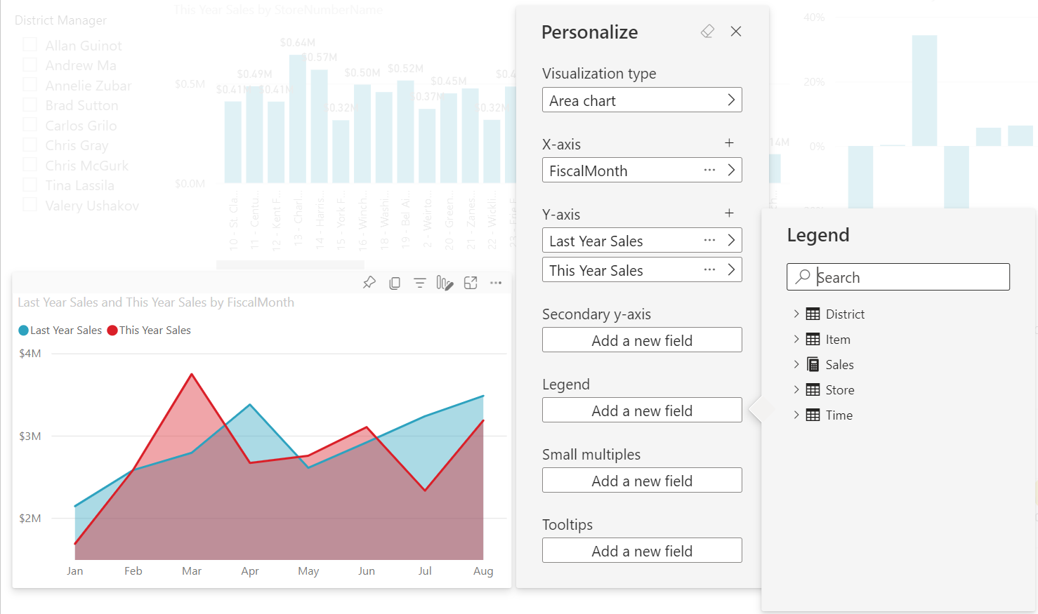 Screenshot of the Personalize visuals options.