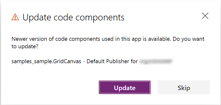 Update code components.