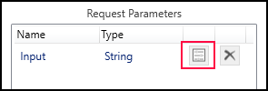 Column to edit parameter