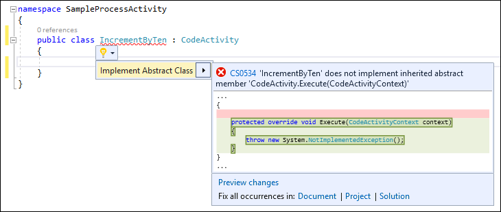 implement codeactivity interface.