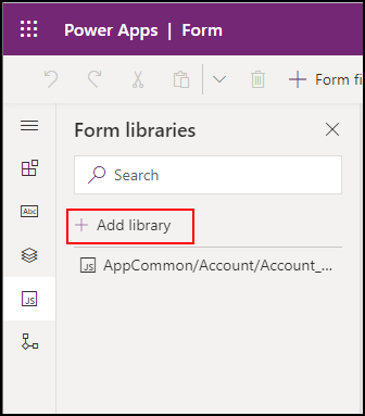 Add library to form