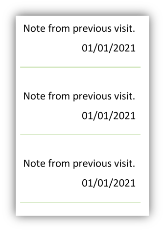 Data for the customer appointment history.