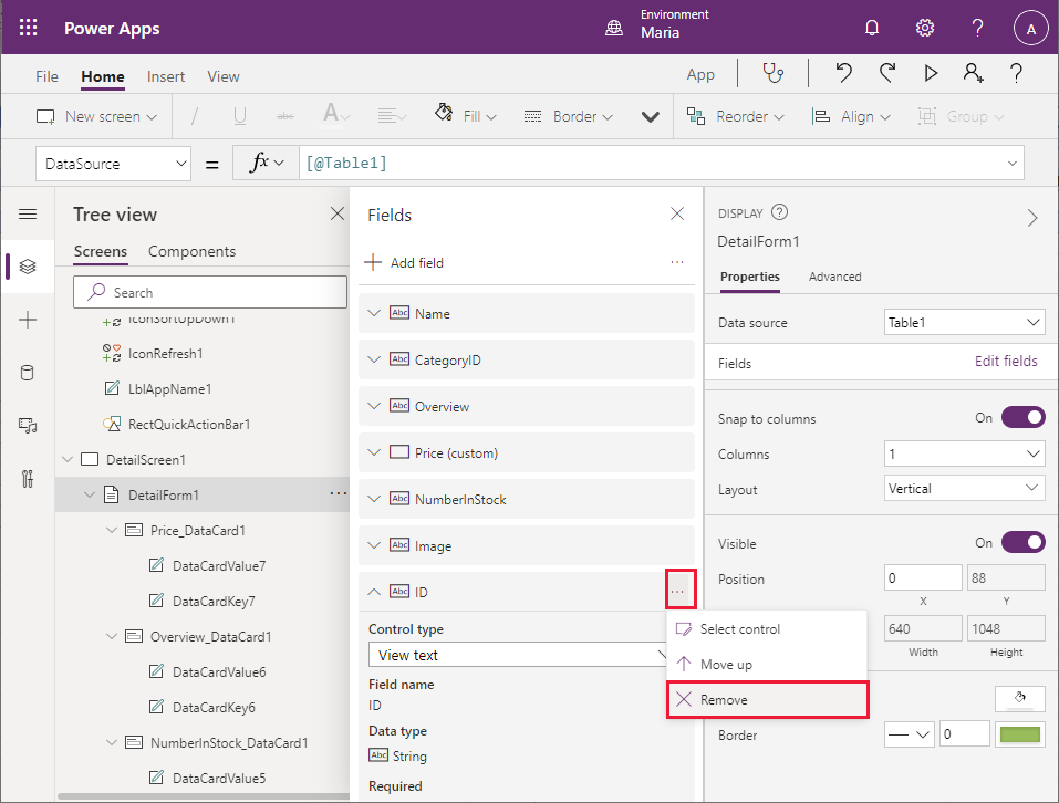 Remove the ID field from the form.