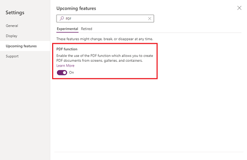 Work With The PDF Function In Power Apps Experimental Power Apps