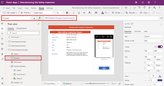 Work with the PDF function experimental Power Apps Microsoft