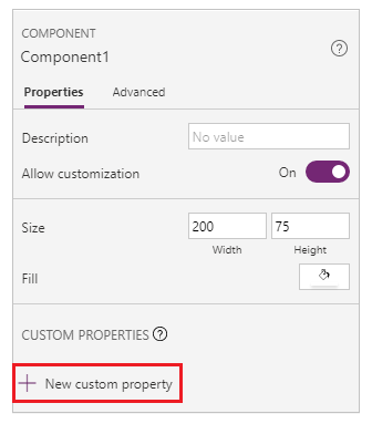 Create custom property.