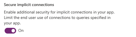 Secure implicit connections.