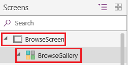 Rename Browse screen, gallery.
