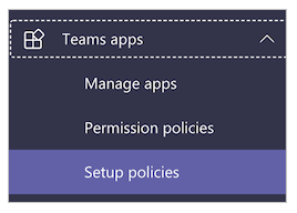App setup policies.