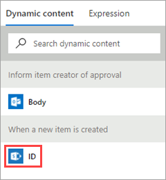 List ID dynamic content.