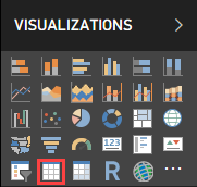 Visualizations - table.