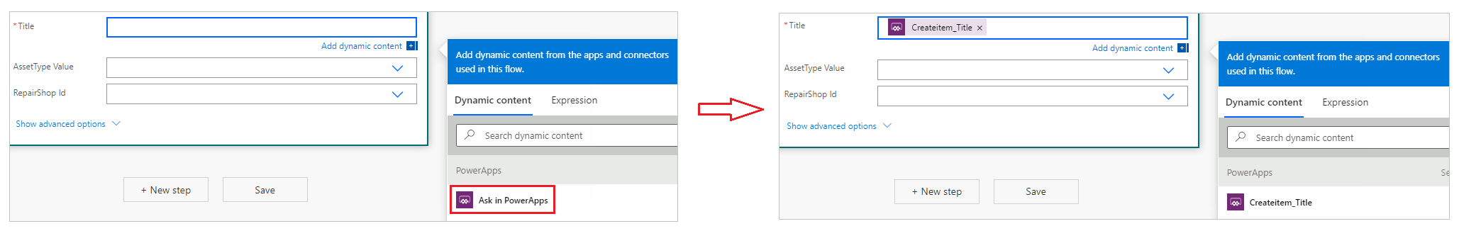 Ask in Power Apps - create title.