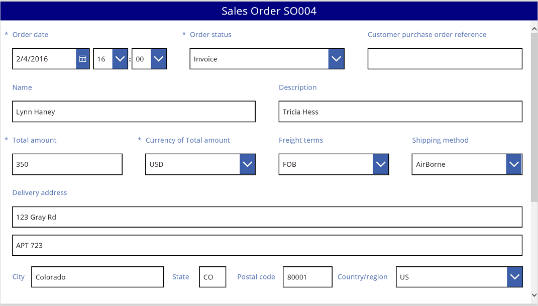 Powerapps Form Design Examples