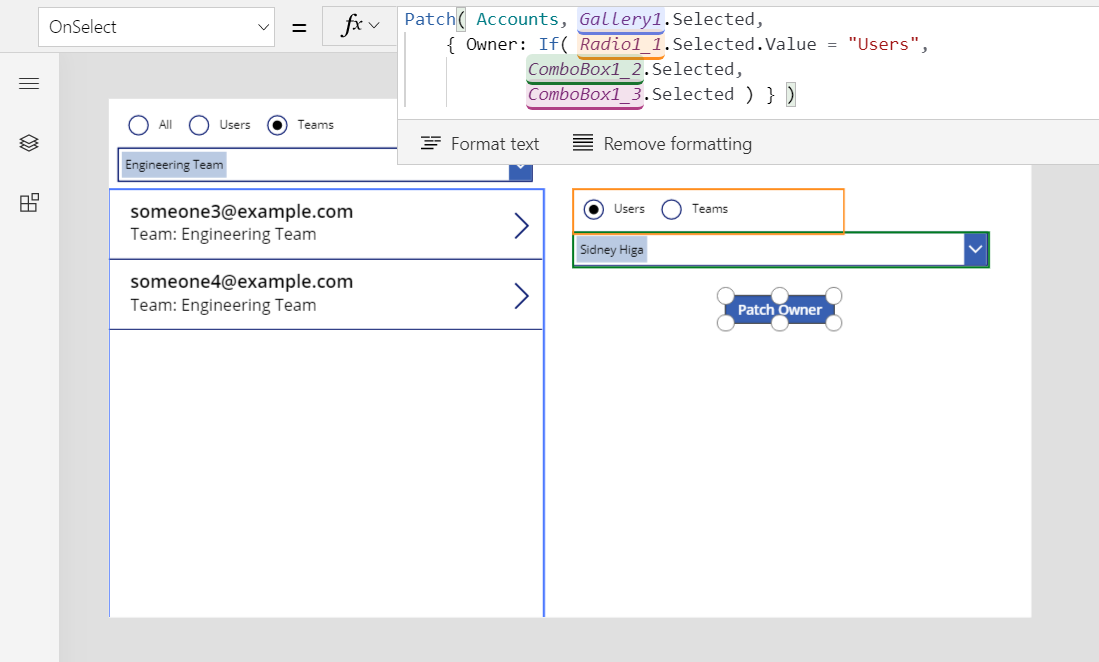 Formula set on Button control.