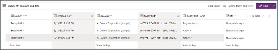 Related table example