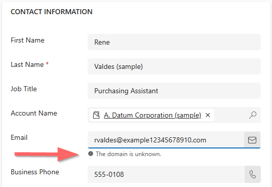 Validating the Email Addresses of a Column