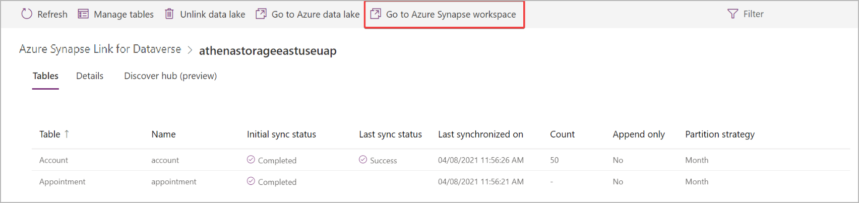 Go to Azure Synapse Workspace