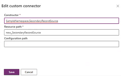 Edit the custom connector properties.