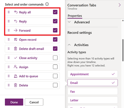 Configure the form for email