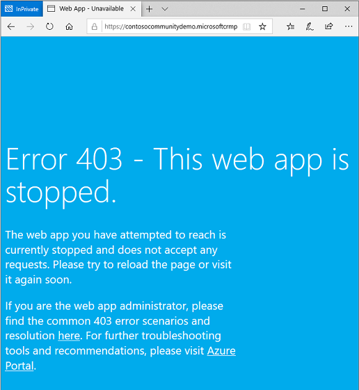 HTML 403 error.