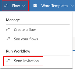Send invitation workflow.