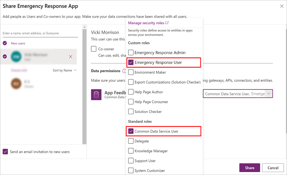 Share app with Azure AD group or users.